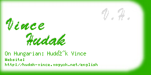 vince hudak business card